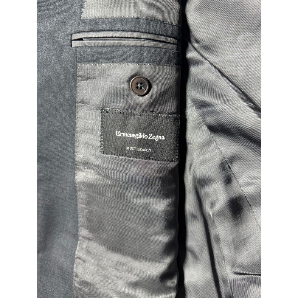 Ermenegildo Zegna Blazer Jacket Mens 56L Gray Wool Roma Fit Notch Lapel Lined - Picture 8 of 15